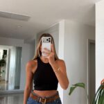 Black Ribbed Crop Top