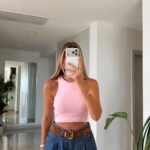 Baby Pink Ribbed Crop Top