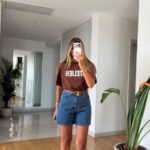 High Waisted Blue Denim Shorts