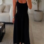 Black Sleeveless Maxi Dress