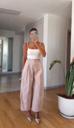 Pink Wide Leg Pants - Image 2