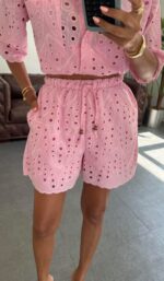 Pink Broderie Anglaise Set - Image 5
