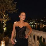 Black Lace Strapless Corset Top