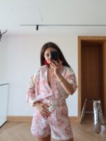 Pink Paisley Print Shirt and Shorts Set