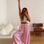 Pink Wide Leg Summer Pants