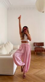 Pink Wide Leg Summer Pants