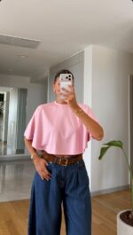 Pink Cropped Top