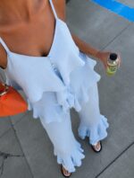 Light Blue Ruffle Hem Summer Set - Image 3