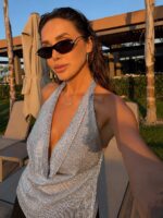 Silver Halter Neck Sequin Top - Image 3