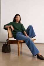 Dark Green Short Sleeve Sweater - Image 2