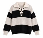 Aphrodite Black and White Striped Sweater