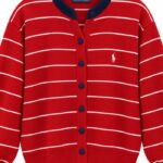 Polo Ralph Lauren Red Striped Cardigan