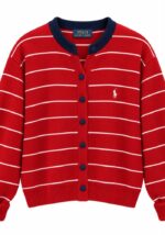 Polo Ralph Lauren Red Striped Cardigan