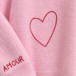 Aphrodite Pink Heart Embroidered Sweater - Image 3