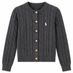 Polo Ralph Lauren Black Cable Knit Cardigan
