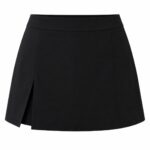 Black Mini Skirt With Side Slit