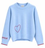 Aphrodite Light Blue Heart Sweater