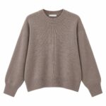Taupe Crew Neck Knit Sweater