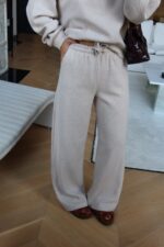 Beige Wide Leg Lounge Set - Image 3