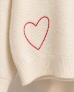 Aphrodite Cream Heart Embroidered Sweater - Image 2