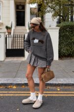 Gray Dachshund Embroidered Knit Sweater - Image 2