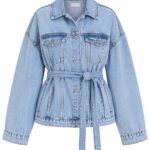 Light Blue Belted Denim Jacket