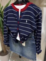 Polo Ralph Lauren Striped Navy Cardigan - Image 3