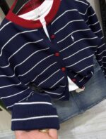 Polo Ralph Lauren Striped Navy Cardigan - Image 2
