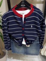 Polo Ralph Lauren Striped Navy Cardigan - Image 4