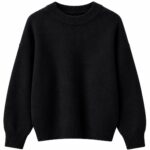 Black Crewneck Knit Sweater