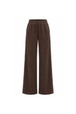 Brown Corduroy Wide Leg Pants