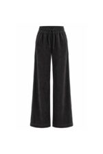 Black Wide Leg Corduroy Pants