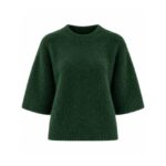 Dark Green Short Sleeve Sweater