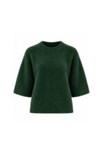 Dark Green Short Sleeve Sweater