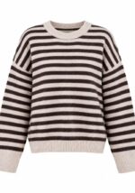 Black and White Striped Knit Sweater