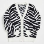 Black and White Zebra Print Cardigan