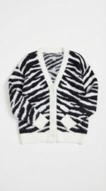 Black and White Zebra Print Cardigan