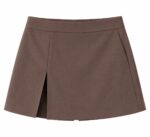 Taupe High-Waisted Mini Skirt