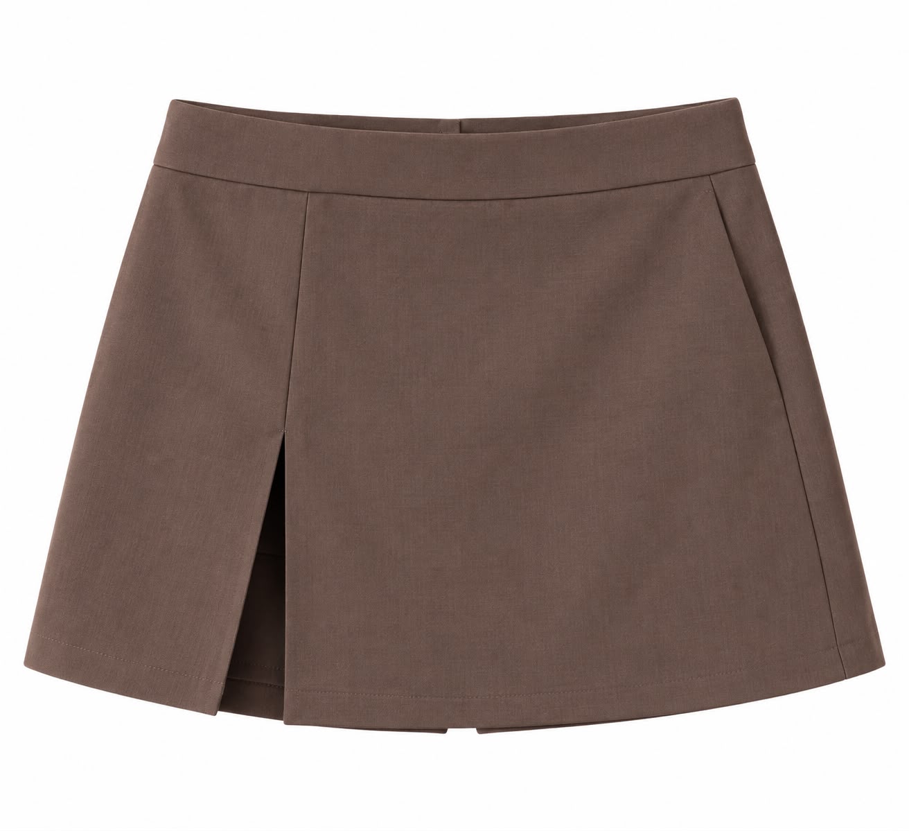 f6167c48-7e2a-4872-8212-755360e99294 Taupe High-Waisted Mini Skirt - Image 1