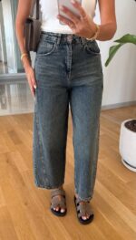 Wide Leg High Waist Blue Jeans - Image 2
