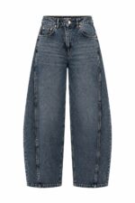 Wide Leg High Waist Blue Jeans