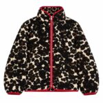Leopard Print Fleece Zip Jacket