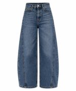 Wide Leg High Waist Blue Jeans