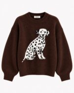 Bisou Brown Dalmatian Dog Sweater