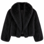 Black Faux Fur Coat