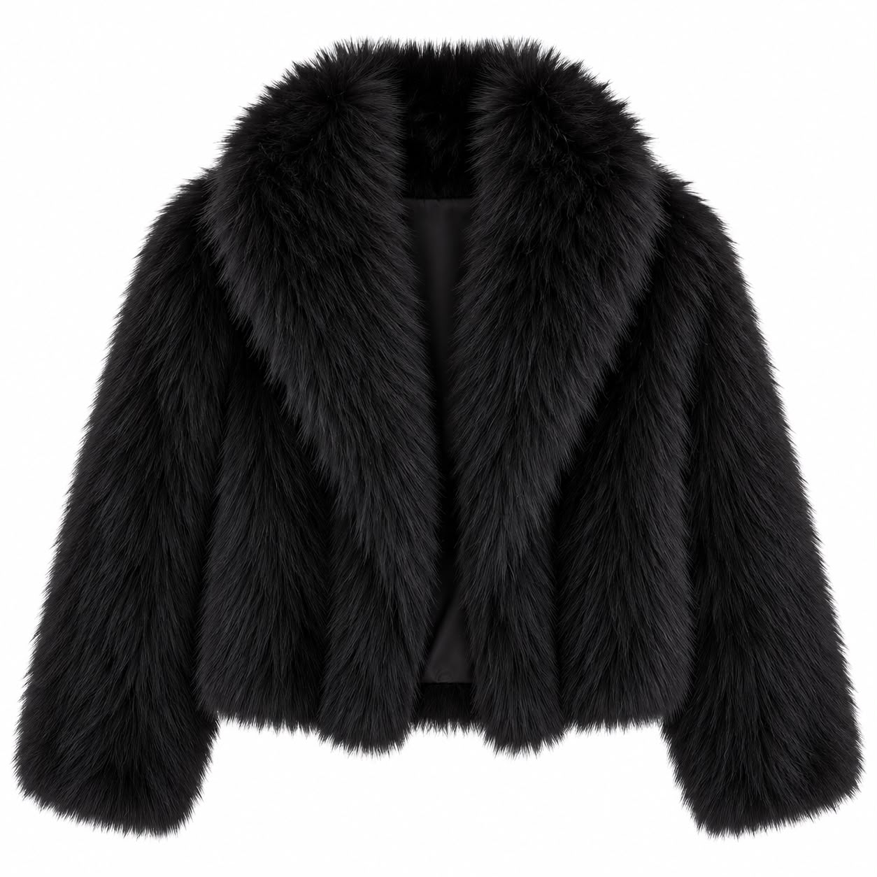594a6fe2-c16d-4f04-87ce-187a21240f65 Black Faux Fur Coat - Image 1