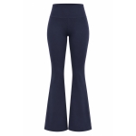 Navy High Waist Flared Pants