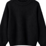 Black Crewneck Knit Sweater