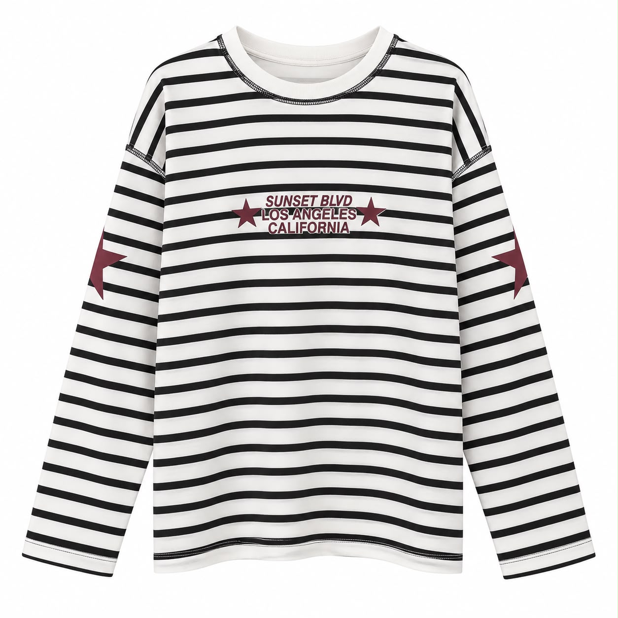 Striped Long Sleeve Sunset Blvd T-Shirt