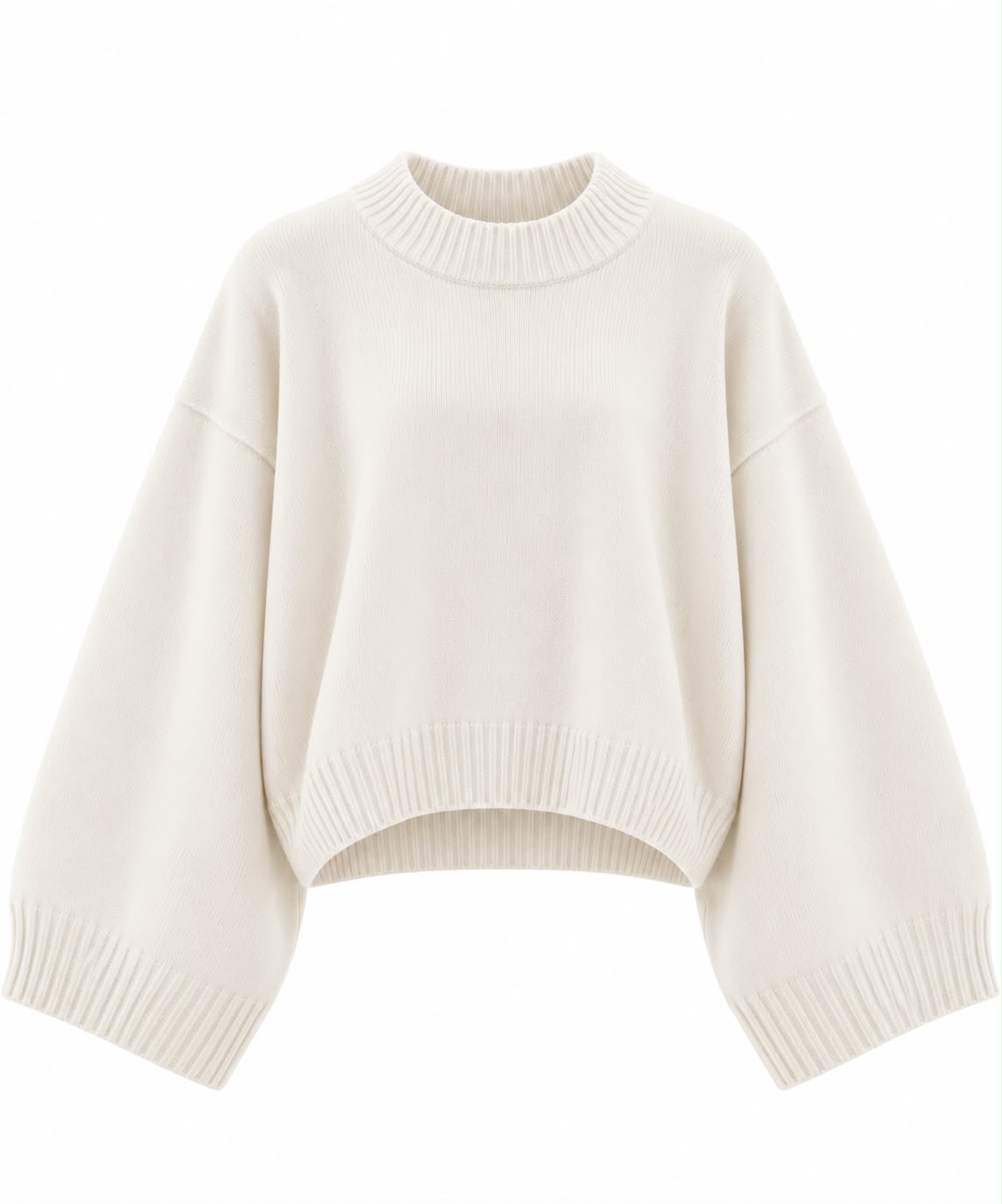 8906e2a5-1fed-411e-9226-44fb386e01a8 Oversized Cream Knit Sweater - Image 1